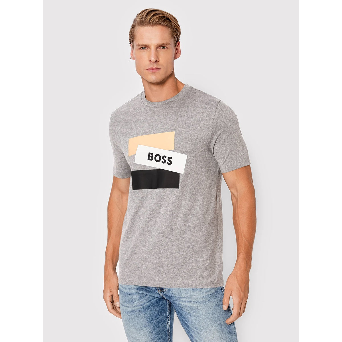BS Light Grey Logo Cotton Tshirt | Montivo Pakistan