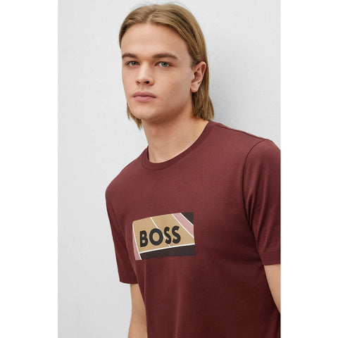 BS Burgundy Logo Cotton Tshirt | Montivo Pakistan