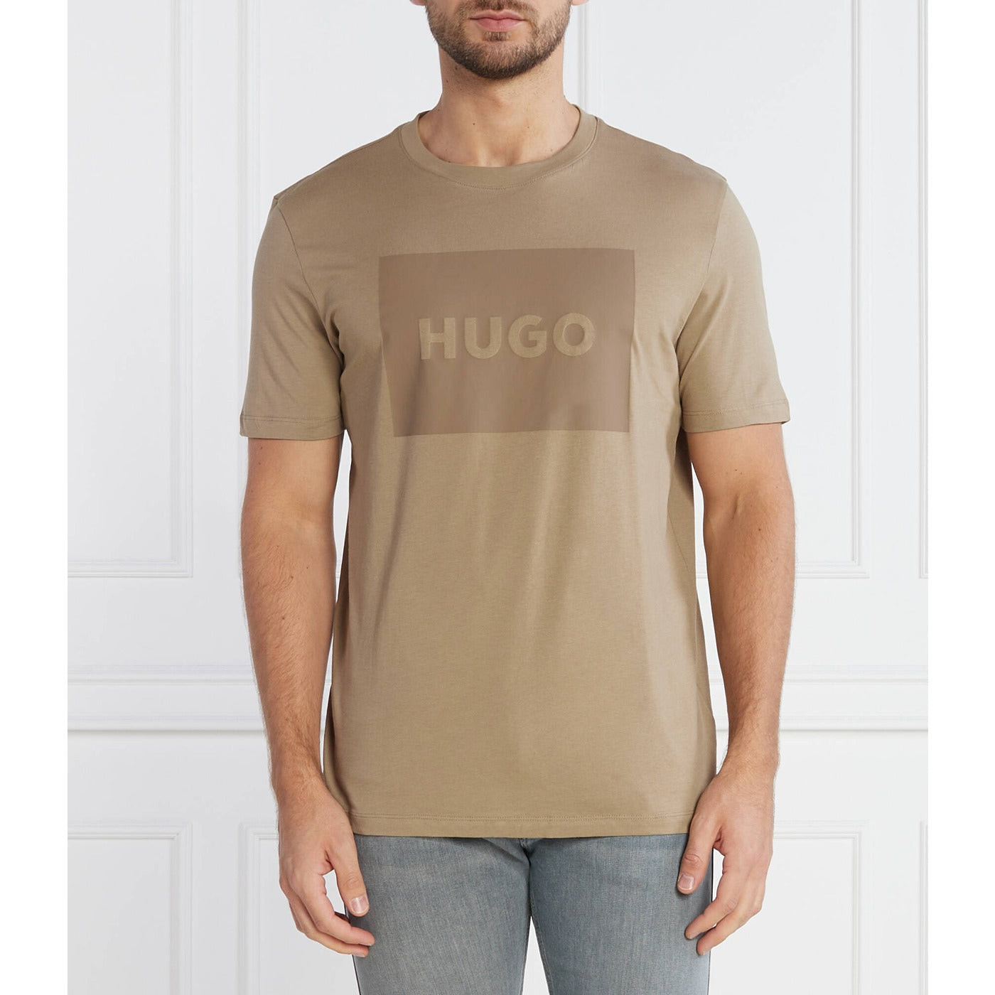 HB Beige Logo Cotton Tshirt | Montivo Pakistan