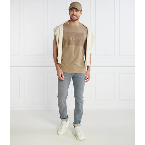 HB Beige Logo Cotton Tshirt | Montivo Pakistan