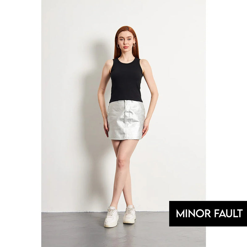 (Minor Fault) Black Basic Tank Top | Montivo Pakistan