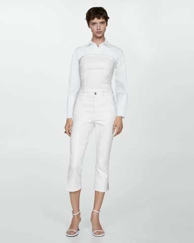 MNG White Strapless Top | Montivo Pakistan