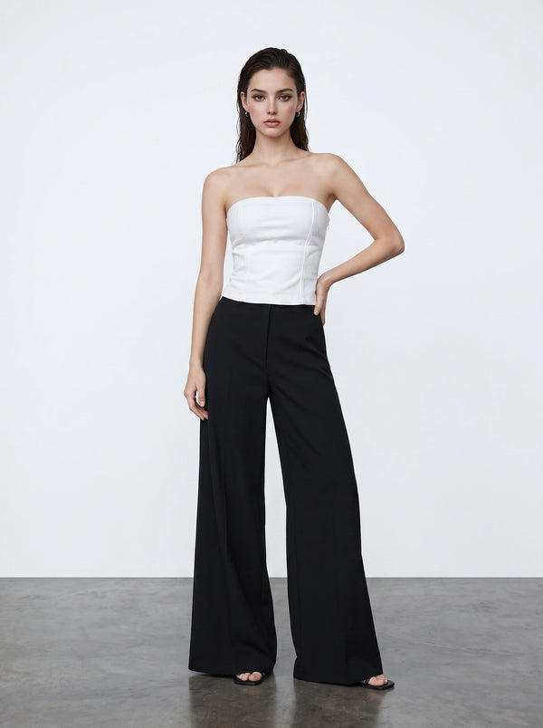 MNG White Strapless Top | Montivo Pakistan