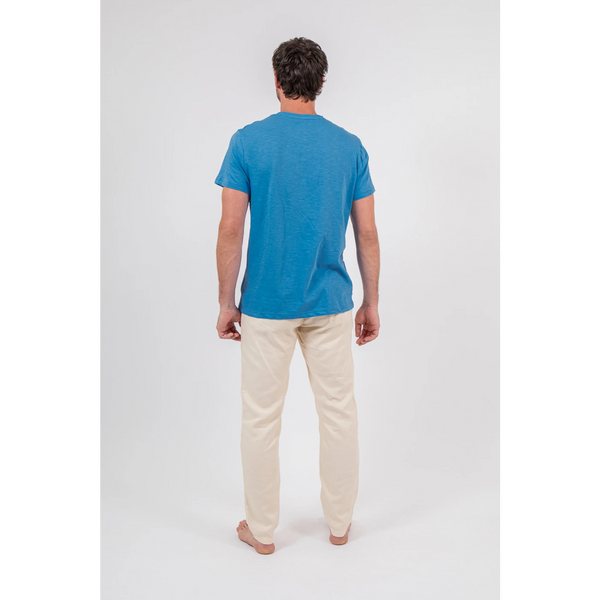 Beige Linen Men Drawstring Pants | Montivo Pakistan