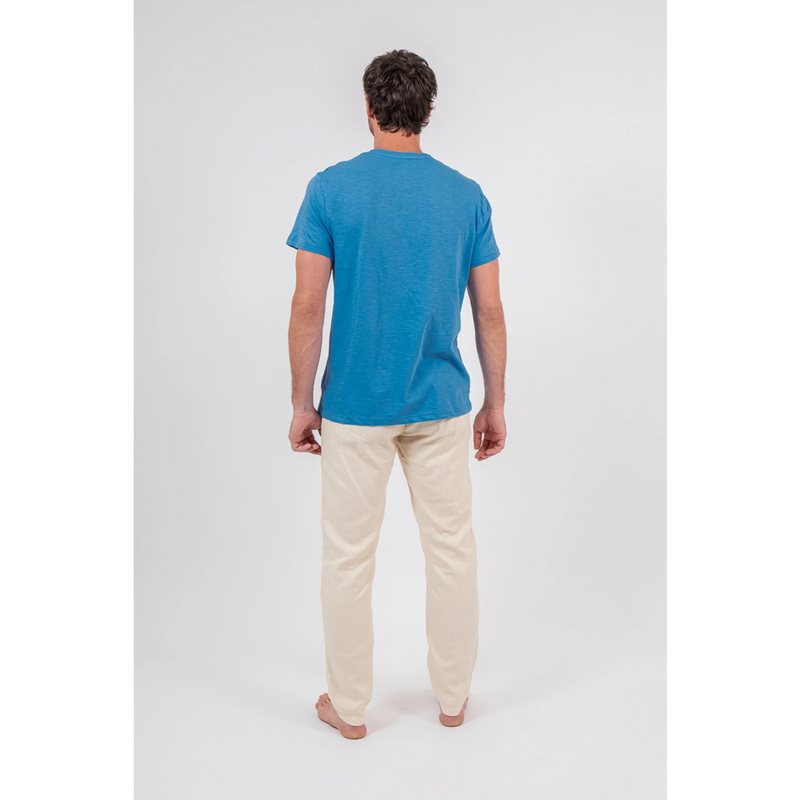 Beige Linen Men Drawstring Pants | Montivo Pakistan