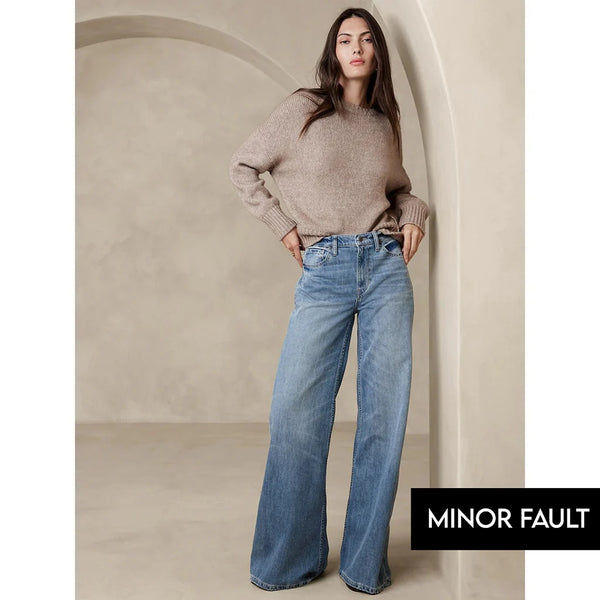 (Minor Fault) BR Blue Wide Leg Jeans | Montivo Pakistan