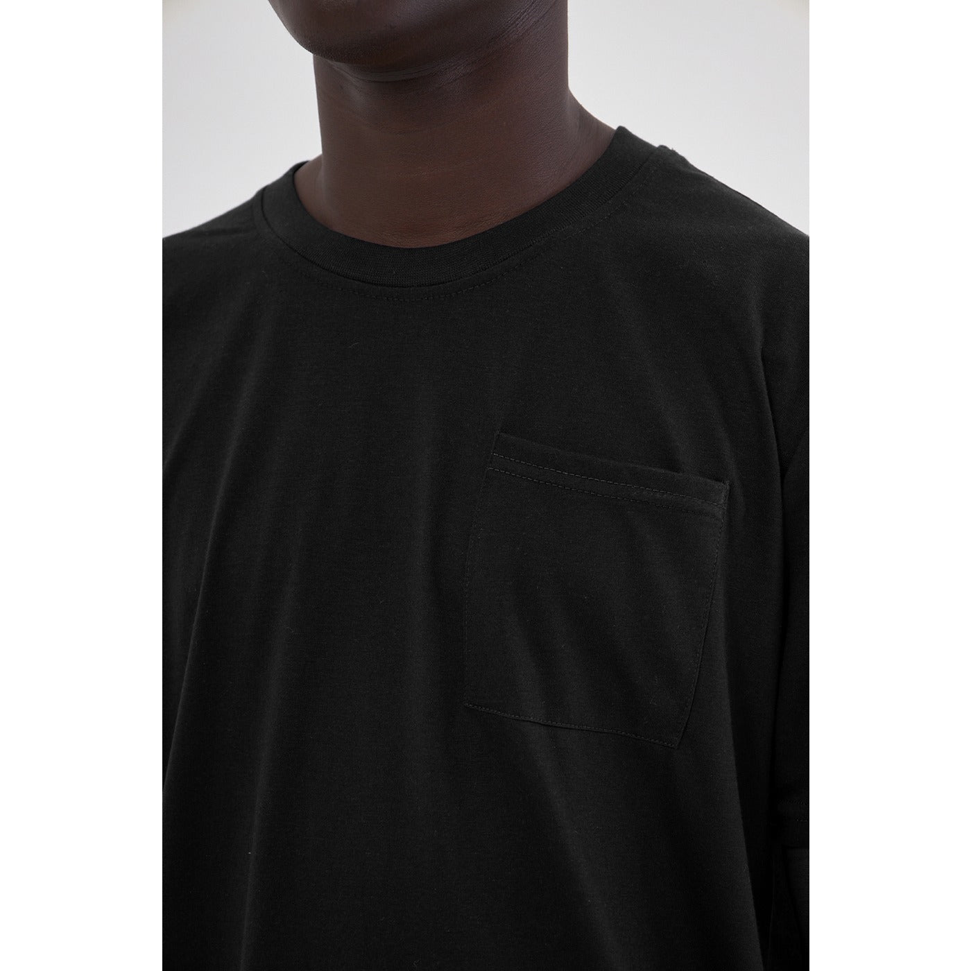 Black Pocket Detail Slim Fit Tshirt | Montivo Pakistan
