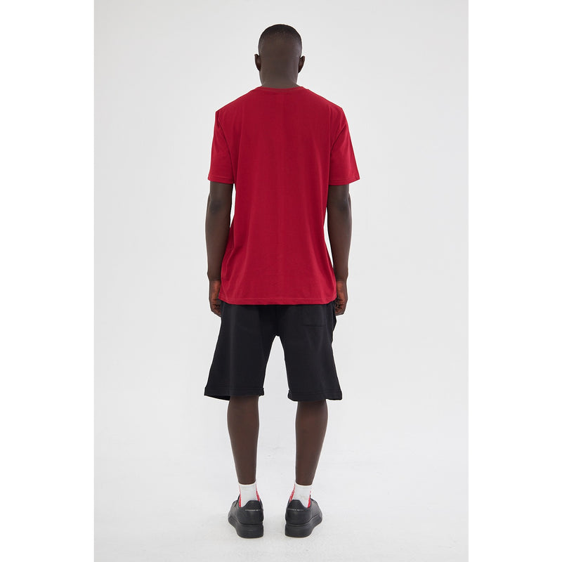 Burgundy Pocket Detail Slim Fit Tshirt | Montivo Pakistan