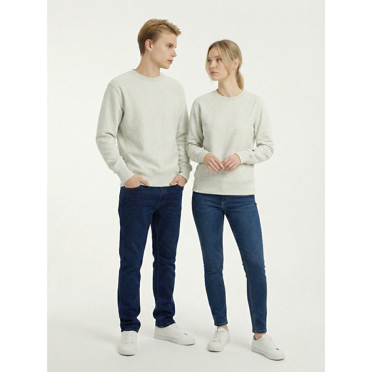 Light Grey Reverse Weave Sweatshirt | Montivo Pakistan