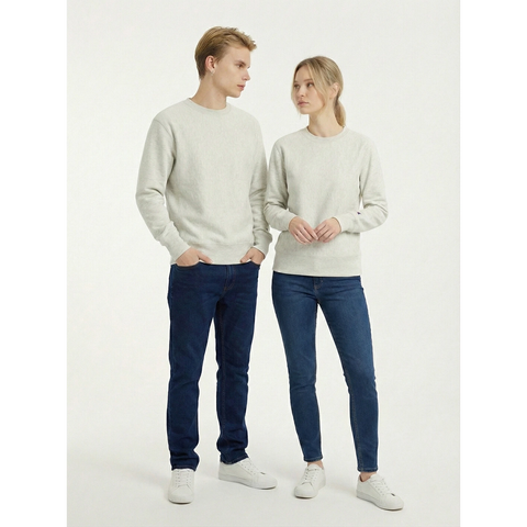 Light Grey Reverse Weave Sweatshirt | Montivo Pakistan