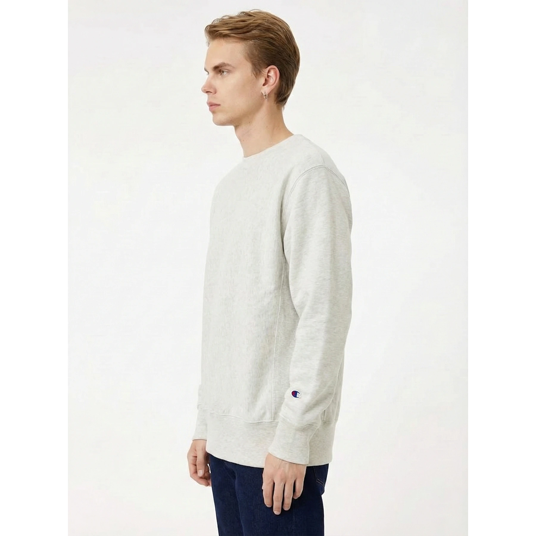 Light Grey Reverse Weave Sweatshirt | Montivo Pakistan