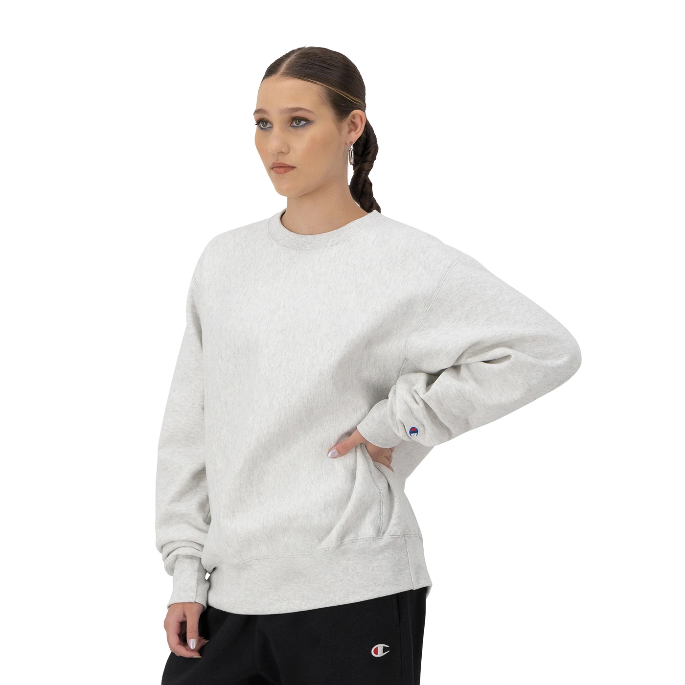 Light Grey Reverse Weave Sweatshirt | Montivo Pakistan