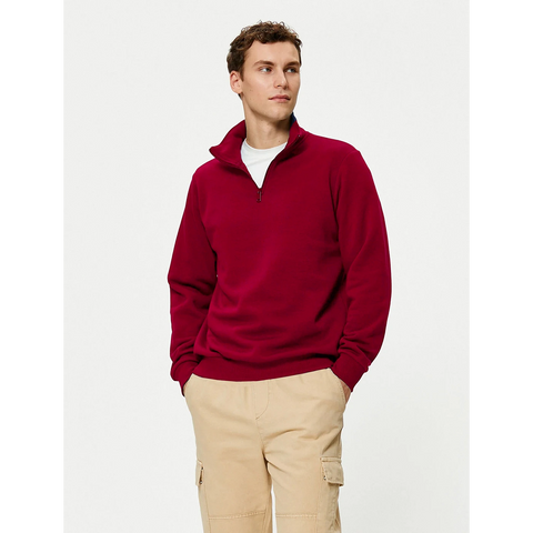Red Half Zip Sweatshirt | Montivo Pakistan