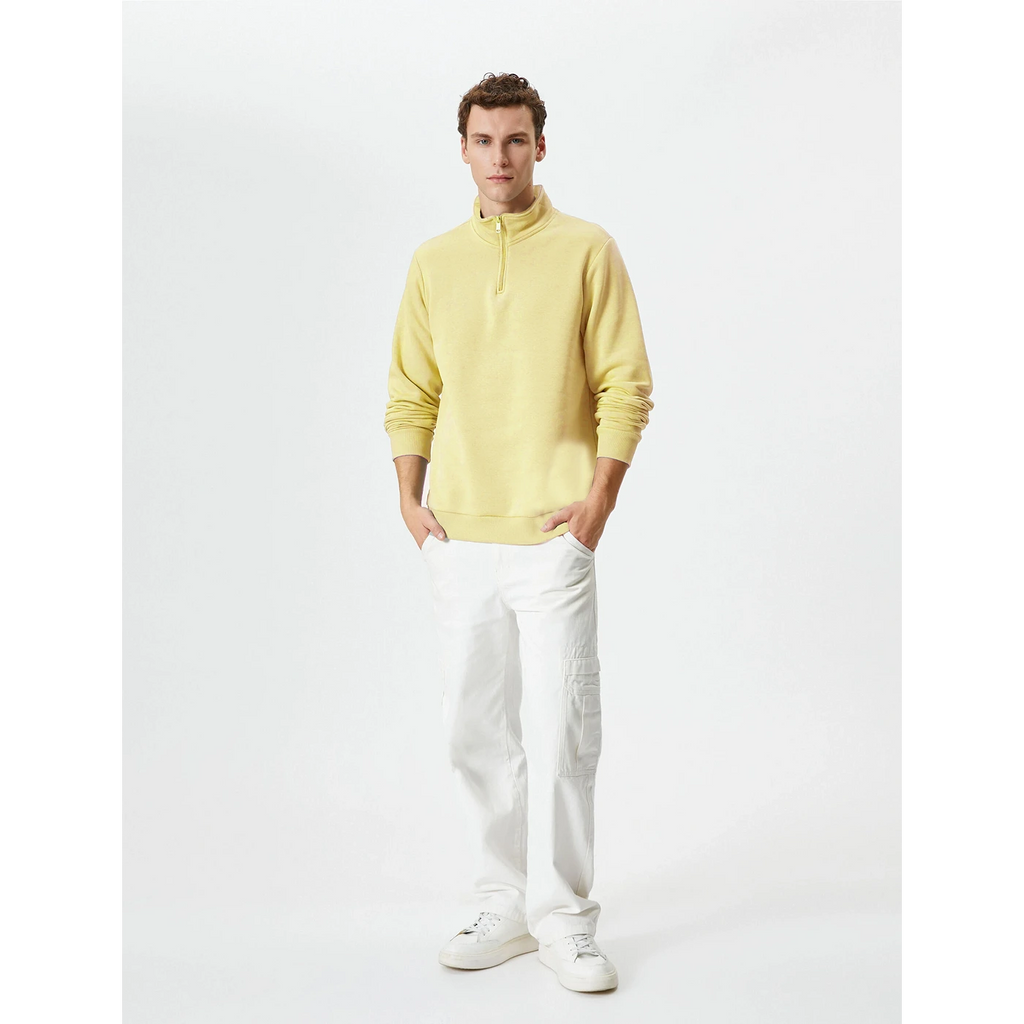 Lemon Half Zip Sweatshirt | Montivo Pakistan