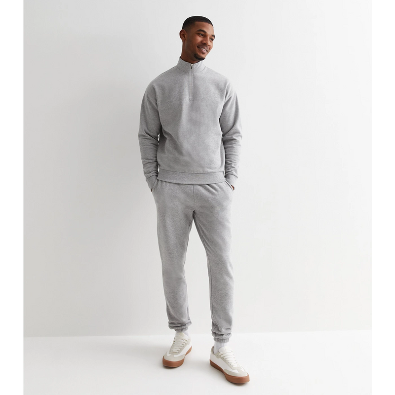 Grey Half Zip Sweatshirt | Montivo Pakistan