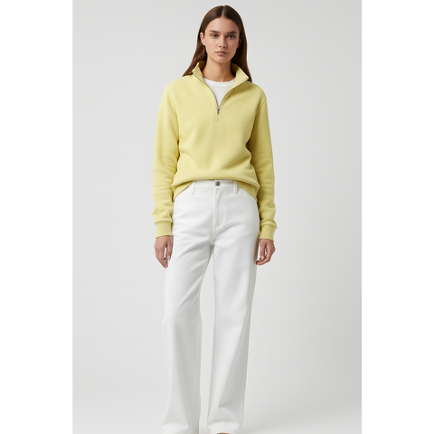 Lemon Half Zip Sweatshirt | Montivo Pakistan