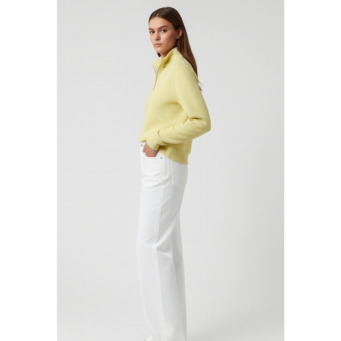 Lemon Half Zip Sweatshirt | Montivo Pakistan