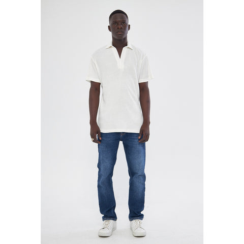 White Waffle Textured Polo | Montivo Pakistan