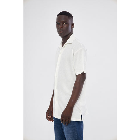 White Button Down Waffle Shirt | Montivo Pakistan
