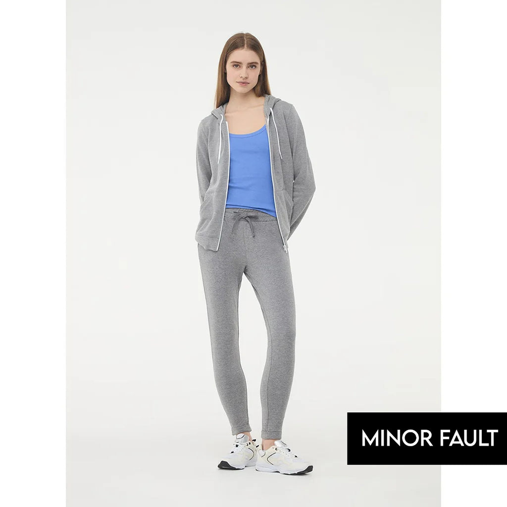 (Minor Fault) Grey Skinny-fit Lightweight Jogging Bottoms | Montivo Pakistan