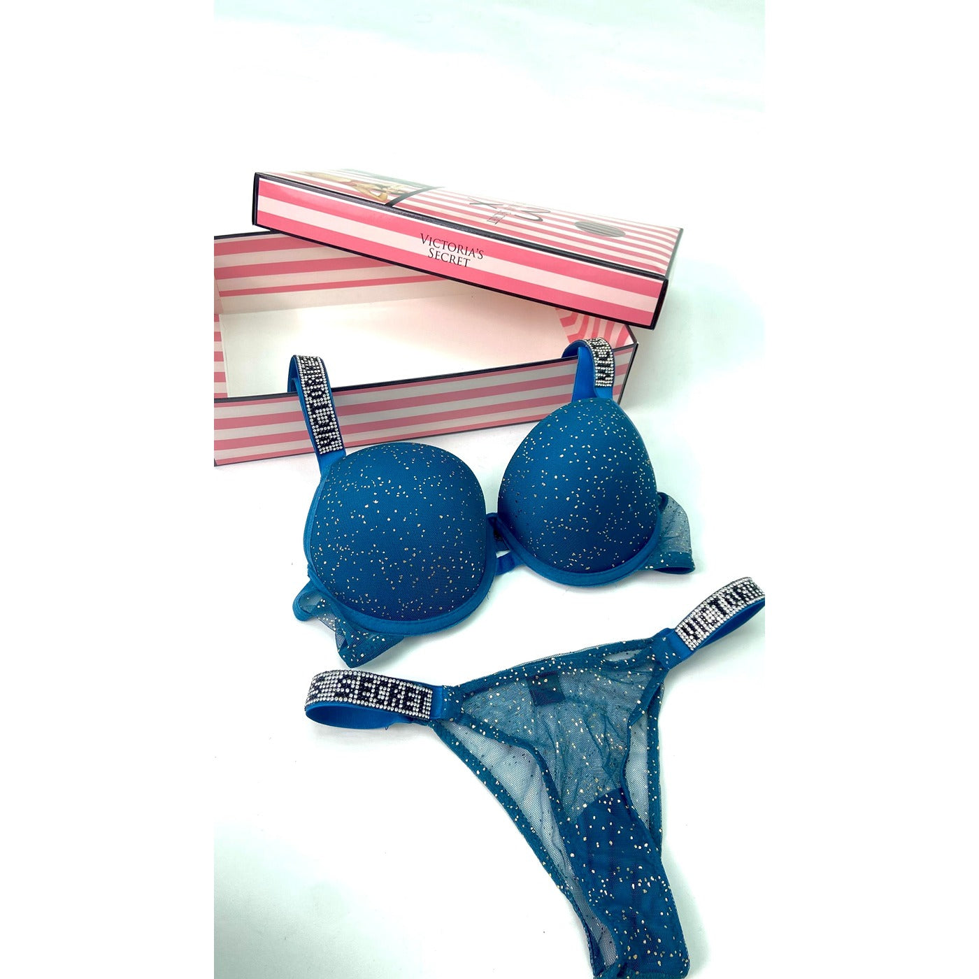 VS Blue Shimmer Lingerie Set | Montivo Pakistan