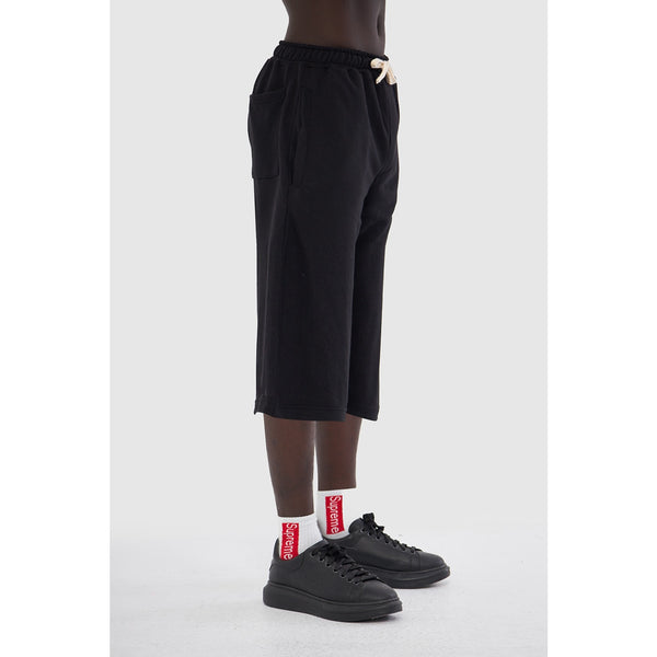 Black 3/4 Relaxed Fit Shorts | Montivo Pakistan