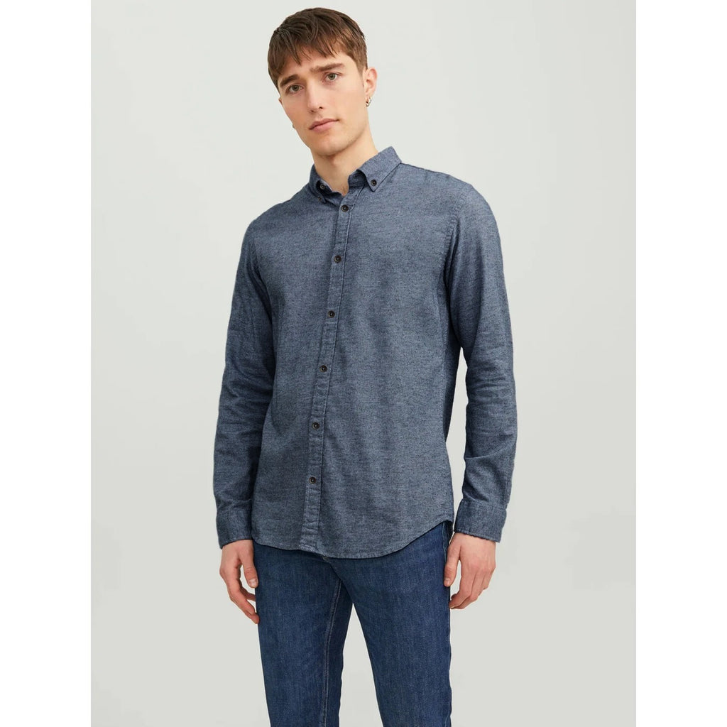 Denim Dark Blue Button Down Shirt | Montivo Pakistan