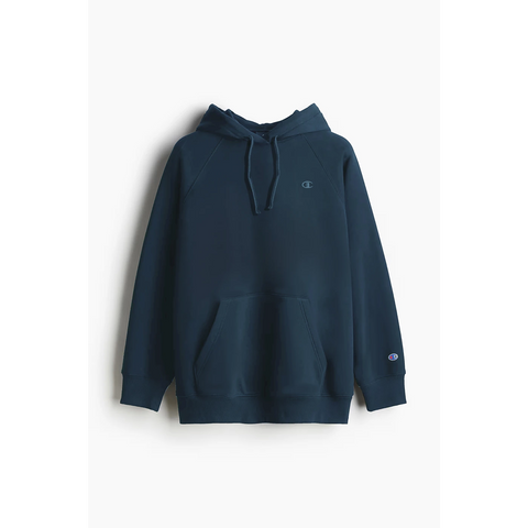 Teal Blue Oversized Logo Hoodie | Montivo Pakistan