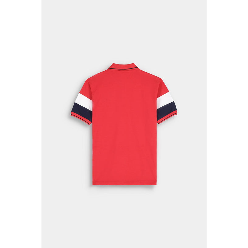 Red Contrast Sleeves Polo | Montivo Pakistan