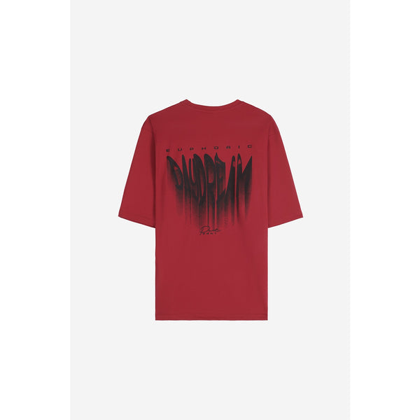 Edge Graphic Red Oversized Tshirt | Montivo Pakistan