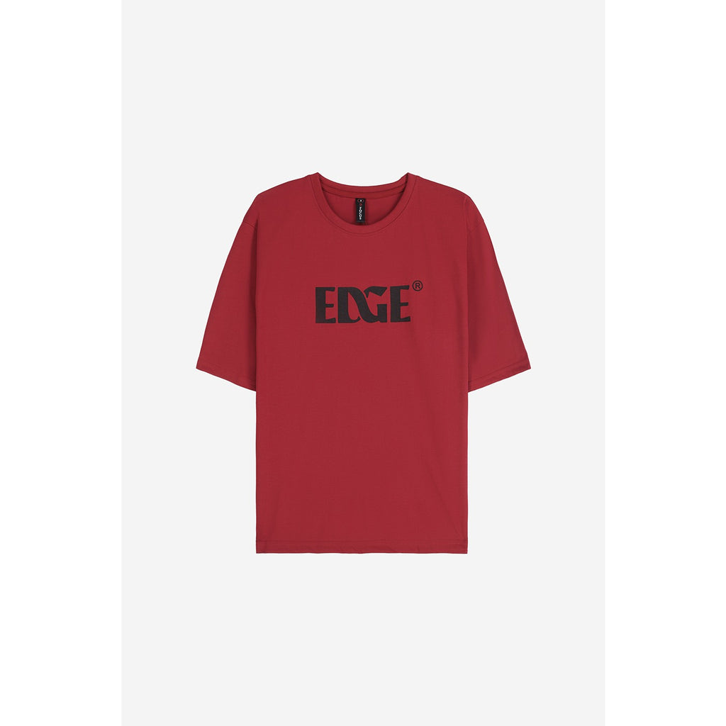 Edge Graphic Red Oversized Tshirt | Montivo Pakistan