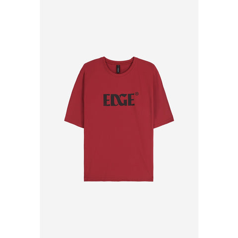 Edge Graphic Red Oversized Tshirt | Montivo Pakistan