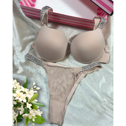VS Rose Peach Lingerie Set | Montivo Pakistan