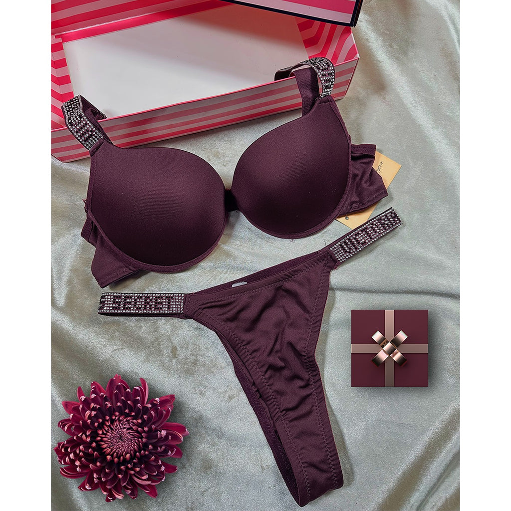 VS Burgundy Lingerie Set | Montivo Pakistan