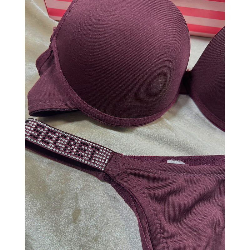 VS Burgundy Lingerie Set | Montivo Pakistan