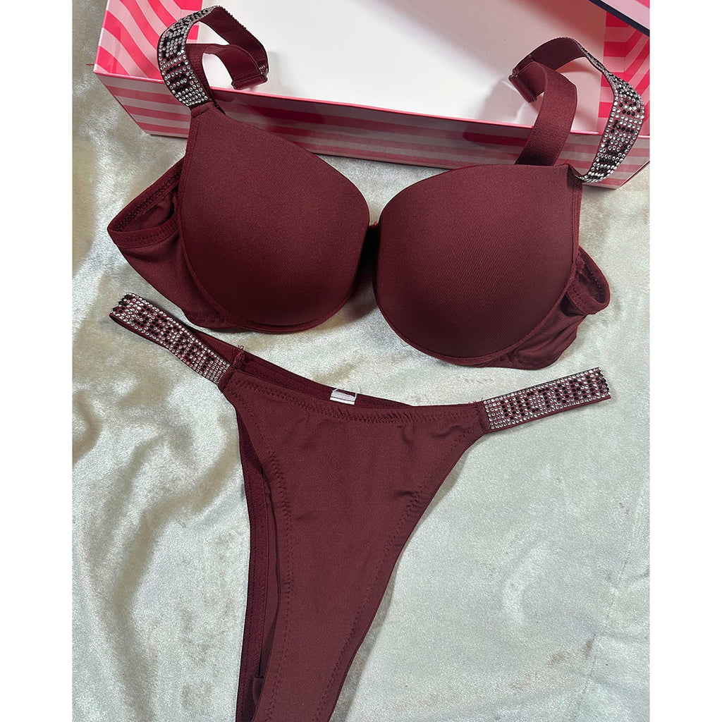 VS Deep Red Lingerie Set | Montivo Pakistan