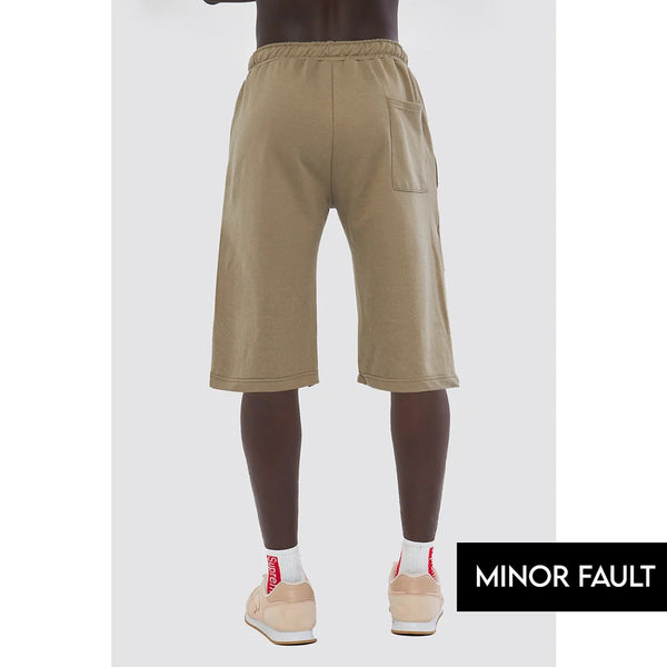 (Minor Fault) Olive 3/4 Relaxed Fit Shorts | Montivo Pakistan