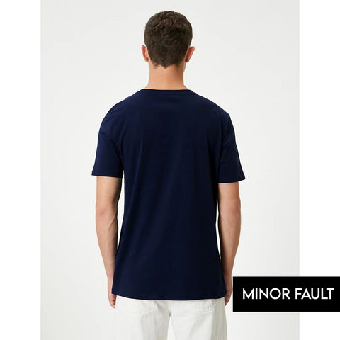 (Minor Fault) Blue Slim Fit Tshirt | Montivo Pakistan