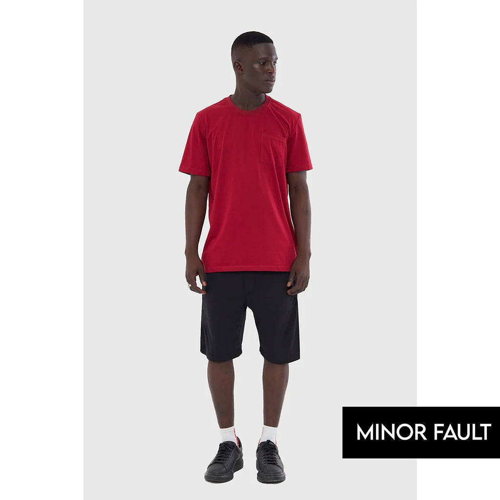 (Minor Fault) Black Relaxed Fit Shorts | Montivo Pakistan