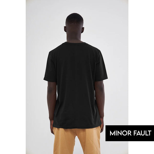 (Minor Fault) Black Pocket Detail Slim Fit Tshirt | Montivo Pakistan