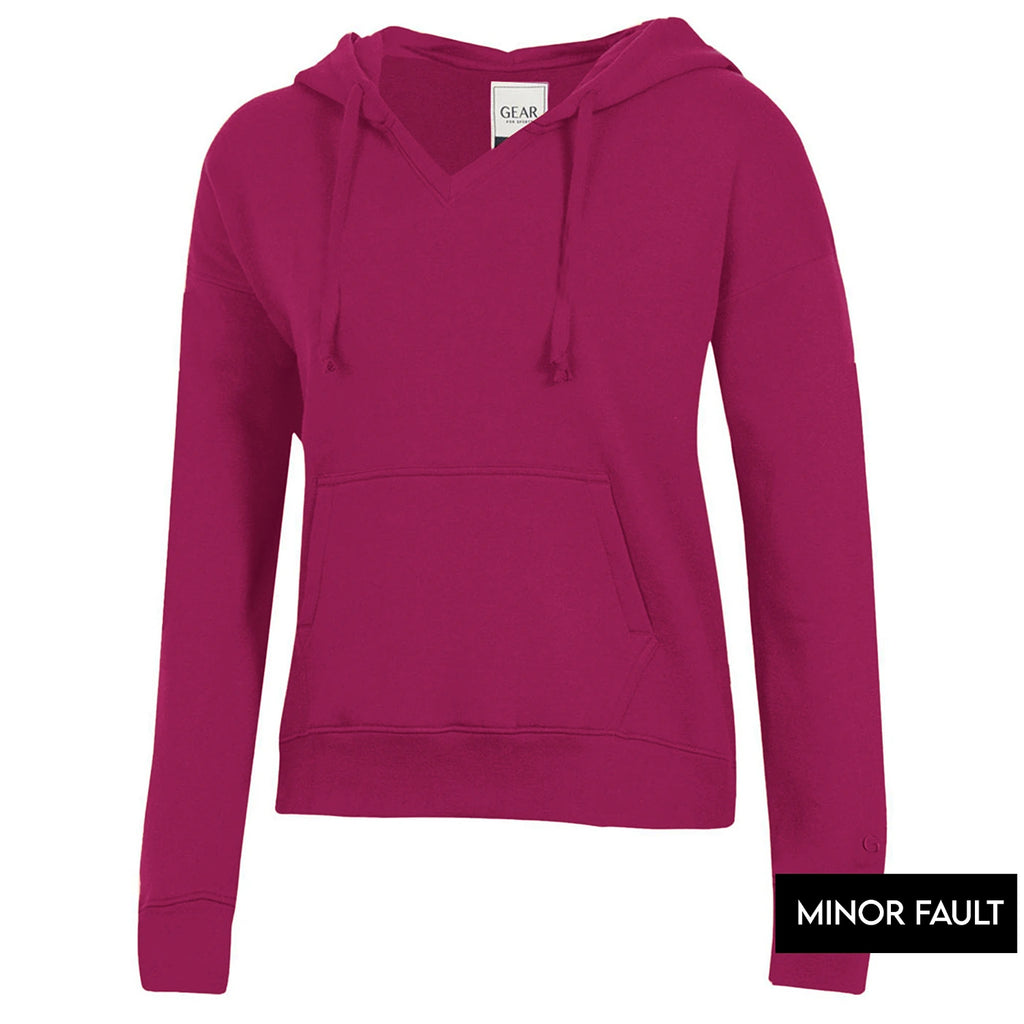 (Minor Fault) Dark Fuscia Hooded Sweatshirt | Montivo Pakistan