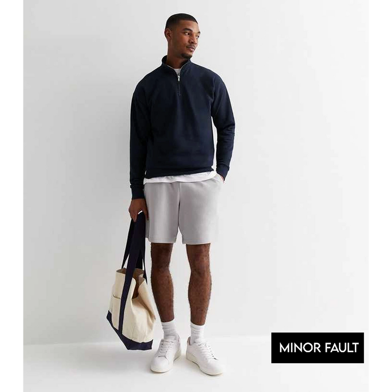 (Minor Fault) Navy Half Zip Sweatshirt | Montivo Pakistan