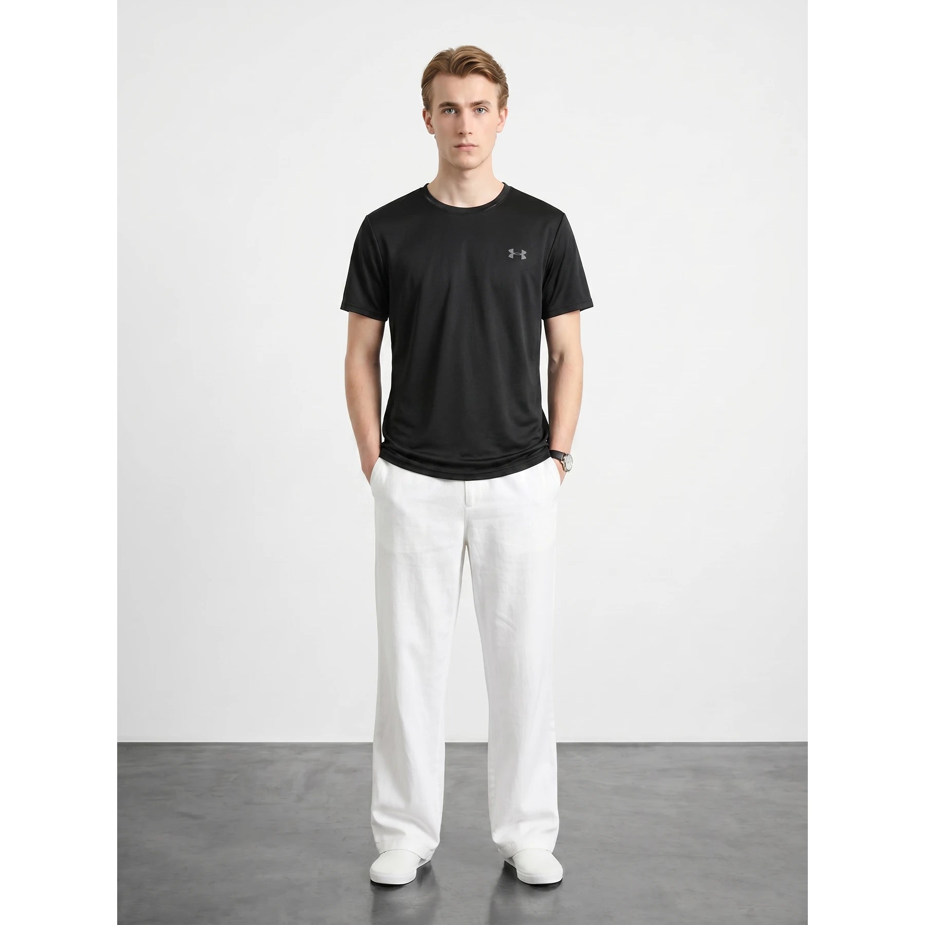UA Sports Black Dri-Fit Logo Tshirt | Montivo Pakistan