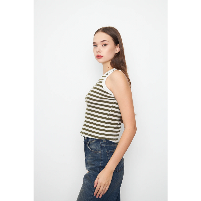 Yarn Dyed Stripes Tank Top | Montivo Pakistan