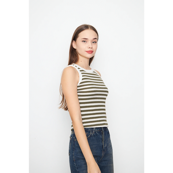 Yarn Dyed Stripes Tank Top | Montivo Pakistan