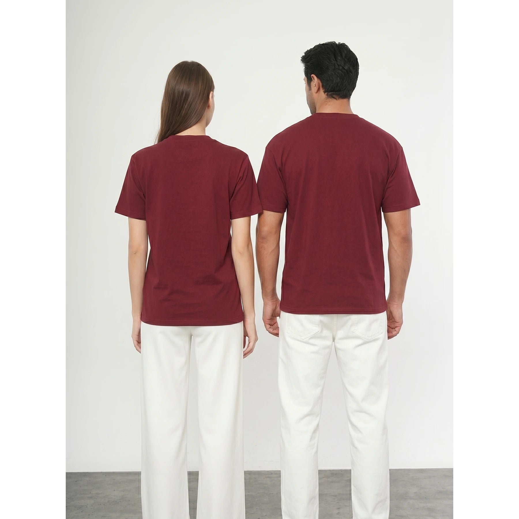 Burgundy Oversized Short Sleeves Tshirt | Montivo Pakistan