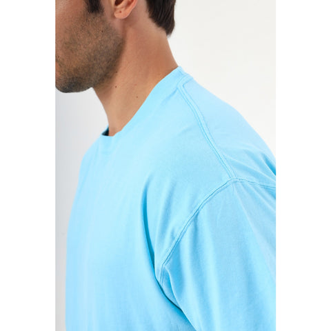 Light Blue Oversized Short Sleeves Tshirt | Montivo Pakistan