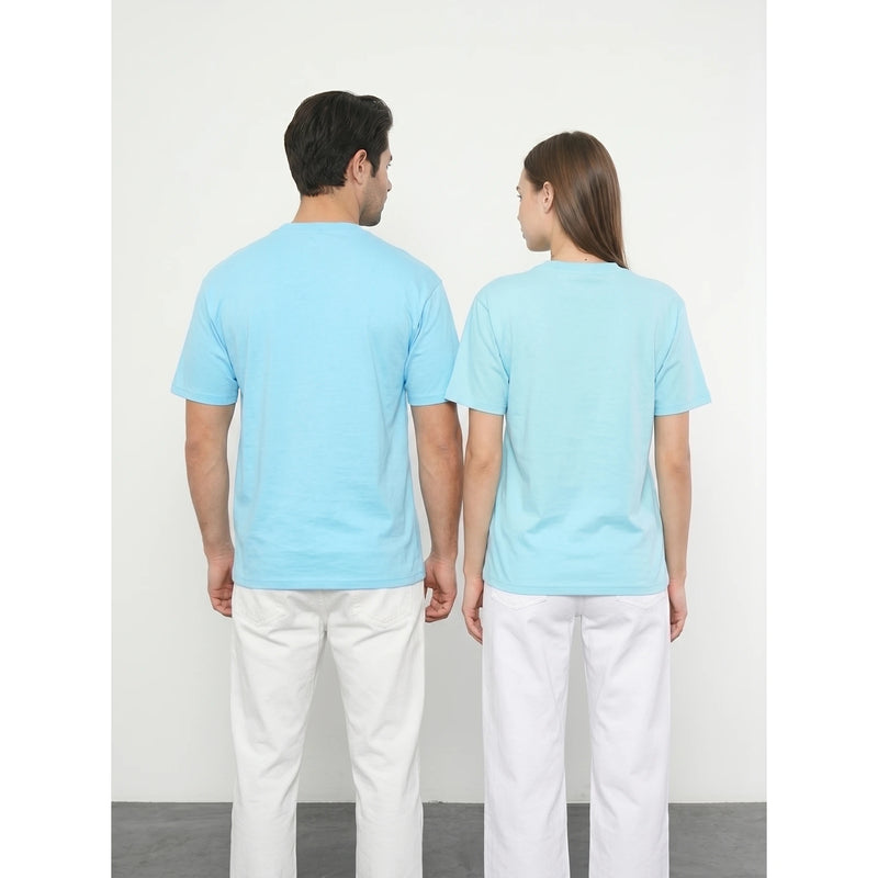 Light Blue Oversized Short Sleeves Tshirt | Montivo Pakistan
