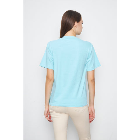 Light Blue Oversized Short Sleeves Tshirt | Montivo Pakistan