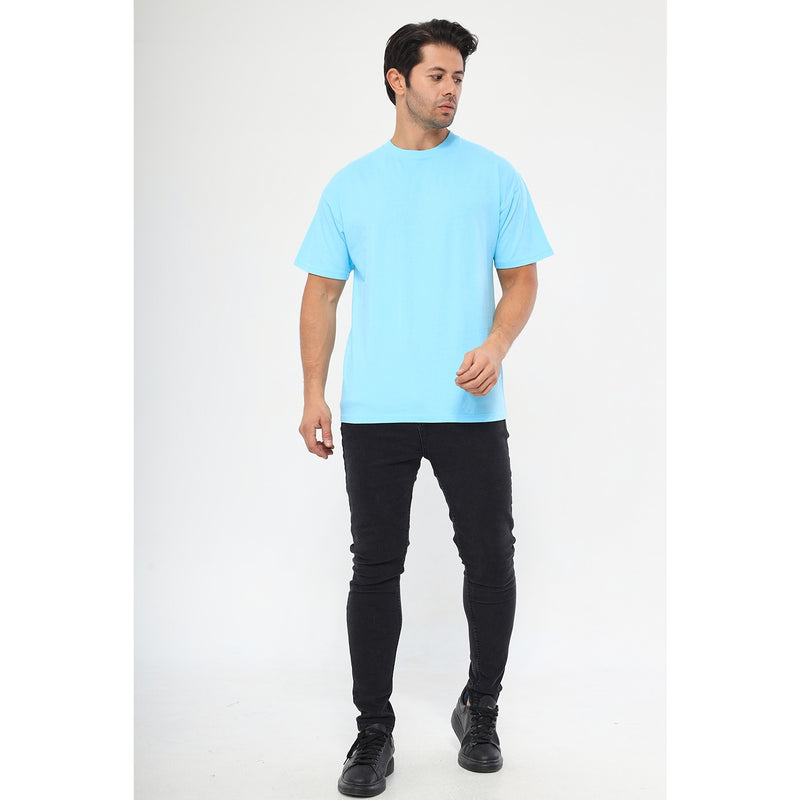 Light Blue Oversized Short Sleeves Tshirt | Montivo Pakistan